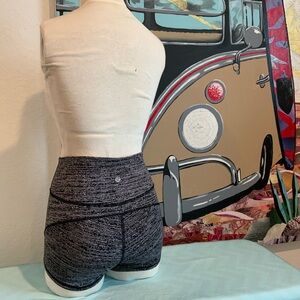 Lululemon Athletica Black Heathered Athletic Shorts